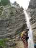 Millnatzenklamm-Klettersteig: Johanna, Karoline und Josef in der Variante Steinbeißer