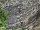 Millnatzenklamm-Klettersteig: Johanna und Karoline in der Variante Steinbeißer