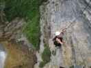 Millnatzenklamm-Klettersteig: Susanne in der Variante Steinbeißer