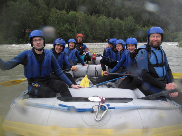 Erich, Ulrike, Edith, ?, Maxwell, Karoline, Johanna und Helmut auf der Isel