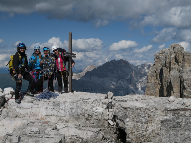 Irene, Evelyn, Dominika und Susanne auf der Westlichen Zinne, 2.973 m