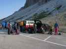 Werner, Susanne, Bernadette, Josef, Ulrike und Evelyn beim Rifugio Auronzo