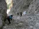 Dominika, Bernadette, Bernadette, Ulrike und Josef zwischen Rifugio Auronzo und Westliche Zinne-Normalweg