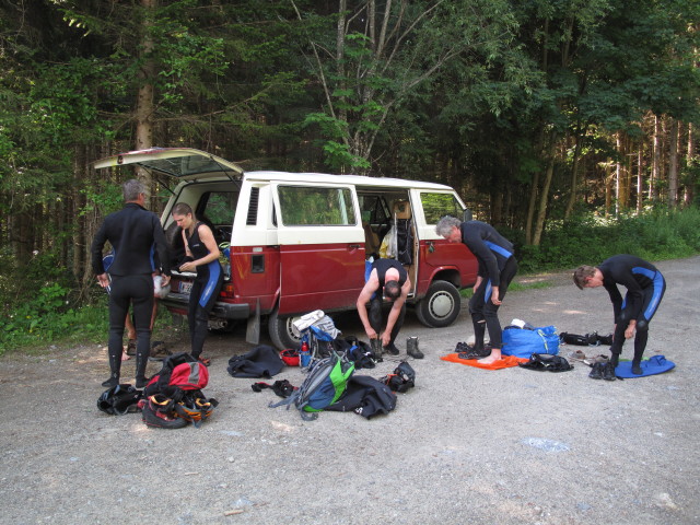 Erich, Josef, Sonja, Werner, Günther und Tobias in Fellberg