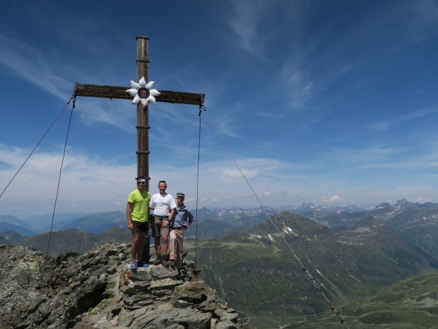 Gabriel, ich und Uwe am Hohen Rad, 2.934 m (12. Juli)