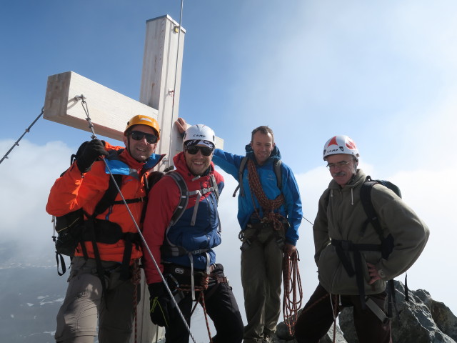 Ich, Gabriel, Christian und Uwe am Piz Buin, 3.312 m (14. Juli)