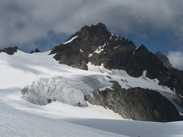 Silvrettahorn vom Ochsentaler Gletscher aus (14. Juli)