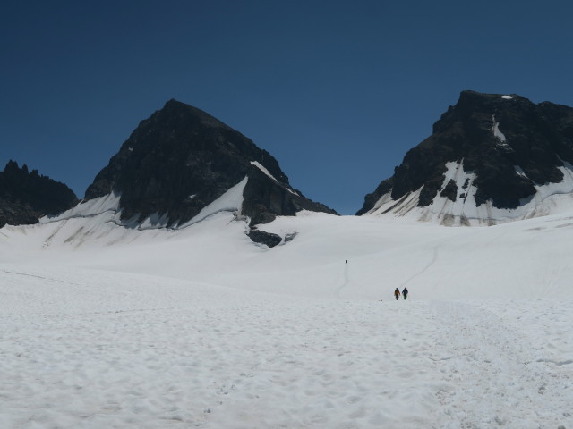 Piz Buin und Kleiner Piz Buin vom Ochsentaler Gletscher aus (14. Juli)