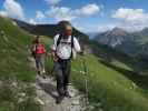 Romy und Erich am Liechtensteiner Höhenweg zwischen Bettlerjoch und Hochjoch (22. Aug.)