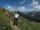 Romy und Erich am Liechtensteiner Höhenweg zwischen Bettlerjoch und Hochjoch (22. Aug.)