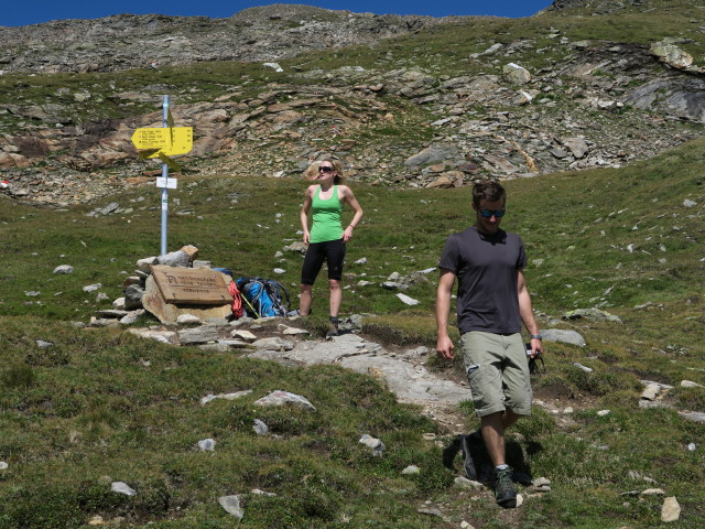 Sabrina und Christian am Venediger Höhenweg beim Zeigerpalfen (28. Aug.)