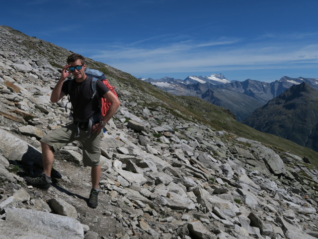 Christian am Venediger Höhenweg auf den Viltragennöcker (28. Aug.)