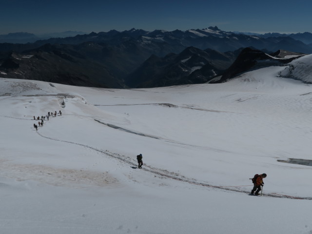 Christian und Erich am Schlatenkees zwischen Venedigerscharte und Gro&szlig;venediger (29. Aug.)