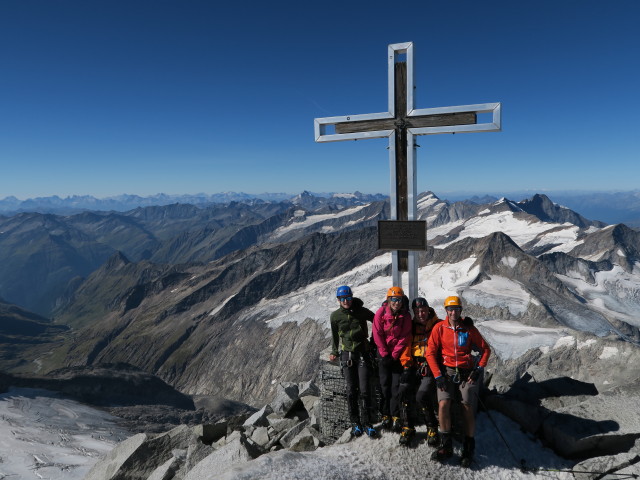 Christian, Angela, Erich und ich am Gro&szlig;venediger, 3.662 m (29. Aug.)