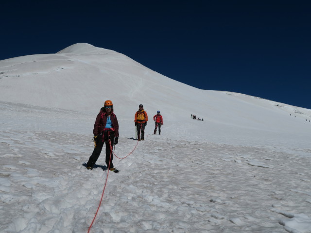 Angela, Erich und Christian am Schlatenkees zwischen Gro&szlig;venediger und Hohem Aderl (29. Aug.)
