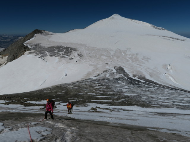 Angela, Erich und Christian am Schlatenkees zwischen Rainert&ouml;rl und Rainerhorn (29. Aug.)