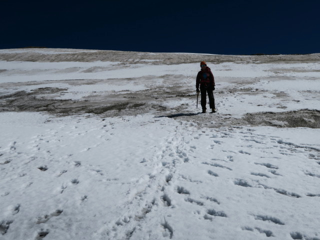 Angela am Schlatenkees zwischen Rainerhorn und Rainert&ouml;rl (29. Aug.)