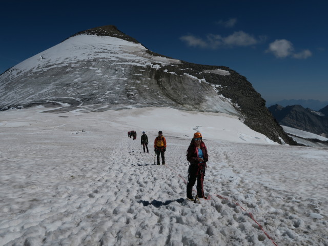 Christian, Erich und Angela am Rainert&ouml;rl, 3.416 m (29. Aug.)