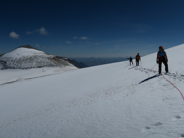 Christian, Erich und Angela am Schlatenkees zwischen Rainert&ouml;rl und Venedigerscharte (29. Aug.)