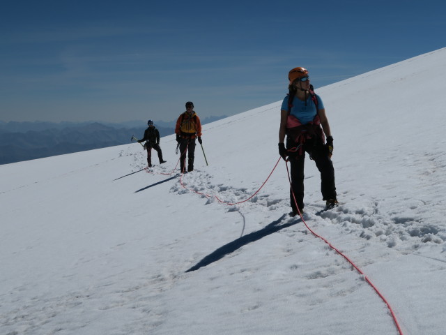 Christian, Erich und Angela am Schlatenkees zwischen Rainert&ouml;rl und Venedigerscharte (29. Aug.)