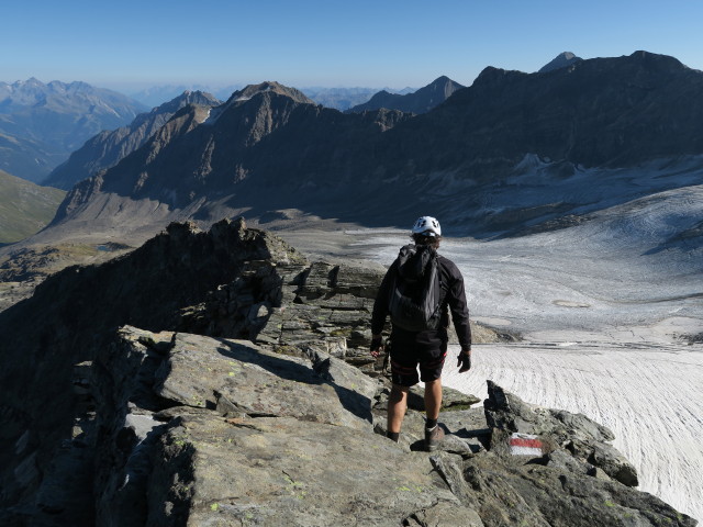 Gerhard am Kristallwand-Klettersteig (30. Aug.)