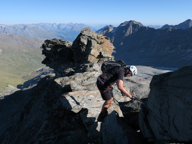 Gerhard am Kristallwand-Klettersteig (30. Aug.)