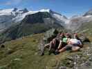 Christian, Sabrina und ich am Zeigerpalfen, 2.506 m (28. Aug.)