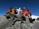 Erich, Angela, ich und Christian am Hohen Aderl, 3.506 m (29. Aug.)