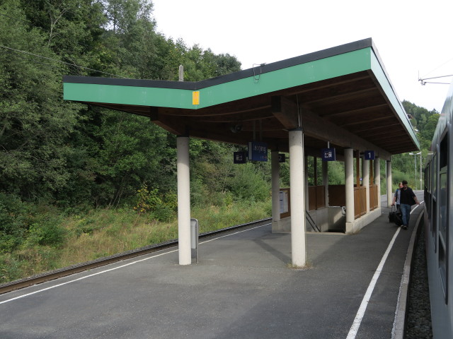 Haltestelle Leogang (840 m) (13. Sep.)
