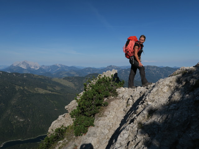 Maria auf Weg 612 zwischen Br&auml;ualm und 'Zeitgeist' (12. Sep.)