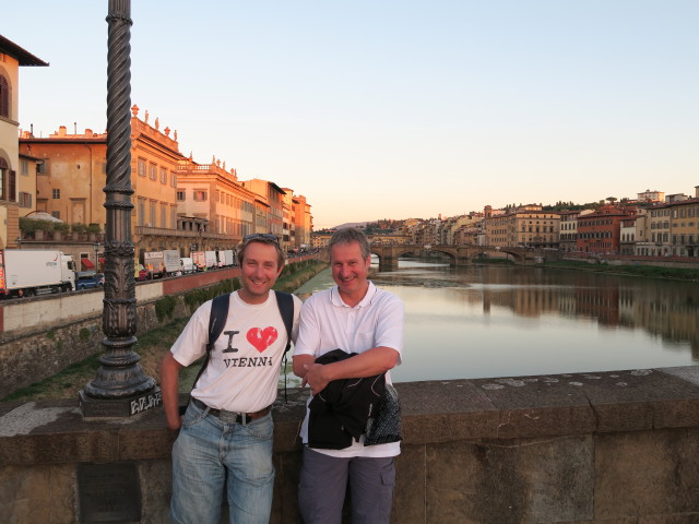 Ich und Erich auf der Ponte alla Carraia (20. Sep.)