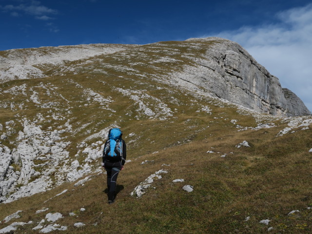 Sabrina zwischen Löckenkogel und Kleinem Tragl (3. Okt.)