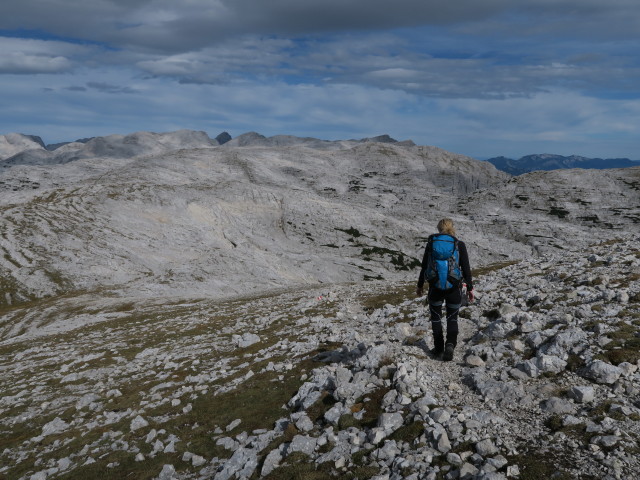 Sabrina auf Weg 276 zwischen Gro&szlig;em Tragl und Traglhals (3. Okt.)