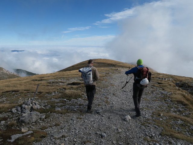 Erich und Josef auf Weg 801 zwischen Heukuppe und Fuchslochsteig