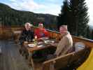 Josef, ich und Erich im Almgasthof Moassa, 1.172 m