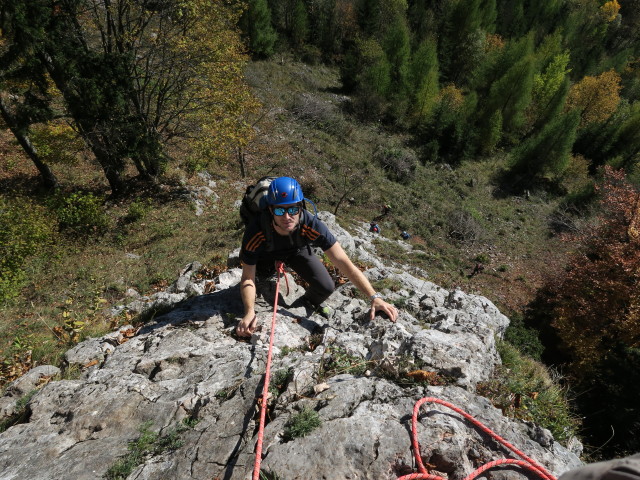 Gerdasteig: Christian in der 1. Seillänge