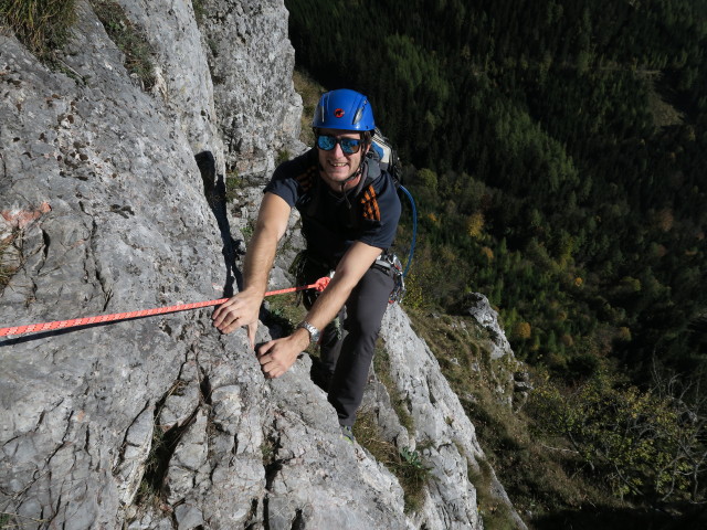 Gerdasteig: Christian in der 7. Seillänge