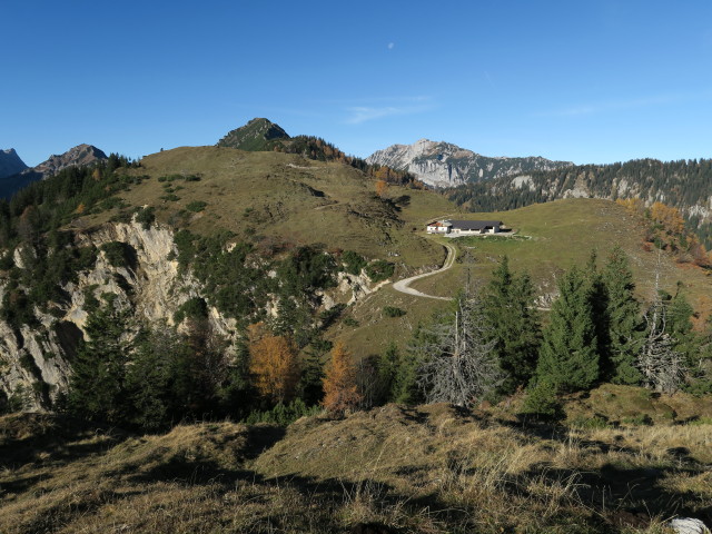 Obere Scheibenbichlalm vom Schneebichl aus (31. Okt.)