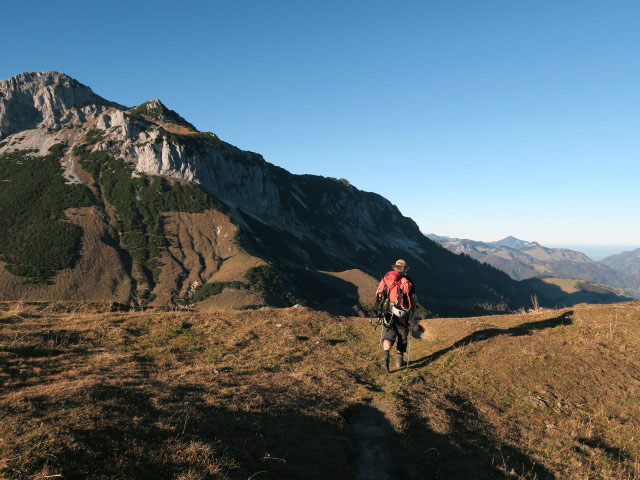 Erich auf Weg 811 zwischen Feldalmsattel und Hochalm (31. Okt.)