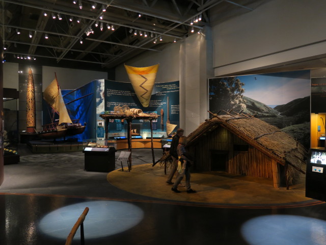 Papa und Mama im Te Papa Tongarewa in Wellington (21. Nov.)