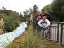 Papa, Mama, ich und Markus bei den Huka Falls (19. Nov.)