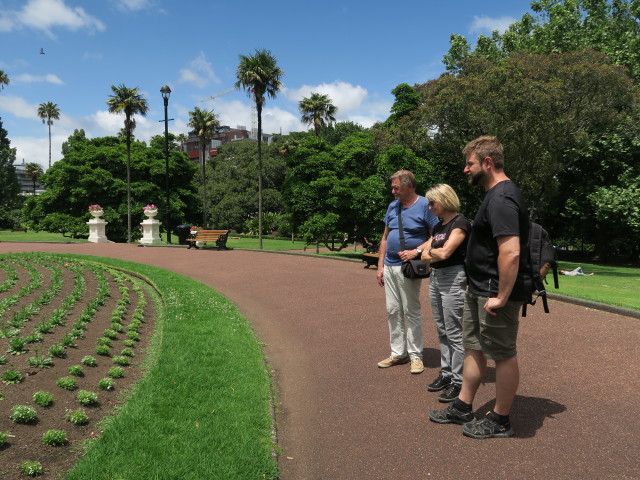 Papa, Mama und Markus im Albert Park in Auckland (27. Nov.)