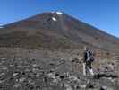 Tongariro Alpine Crossing: Markus zwischen South Crater und Mount Ngauruhoe (23. Nov.)