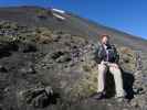 Tongariro Alpine Crossing: Markus zwischen South Crater und Mount Ngauruhoe (23. Nov.)