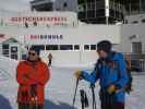 ? und Stefan bei der Bergstation des Gletscherexpress, 2.841 m