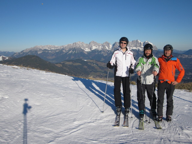 Ronald, Werner und ich auf der Hahnenkammabfahrt