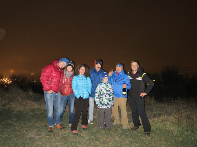 Andreas, Birgit, Anabel, Wolfgang, ?, Erhard und ich am Lahnerberg