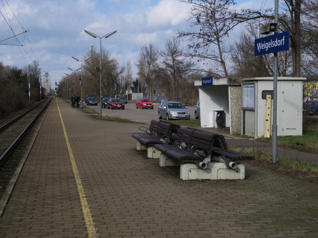 Bahnhof Weigelsdorf, 203 m (29. Jän.)