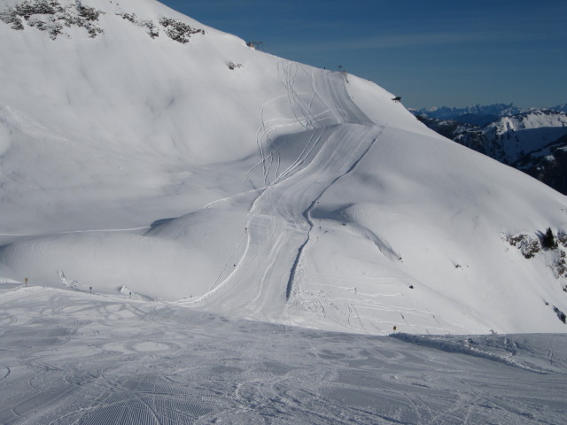 Muldenabfahrt von der Piste Gipfelbahn - Hochkar aus