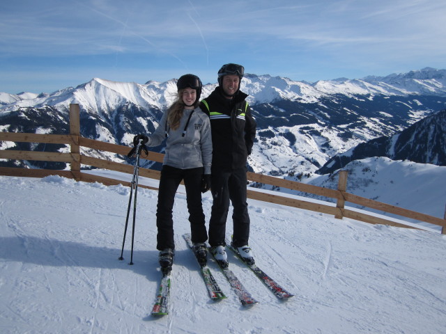 Conny und ich auf der Muldenabfahrt